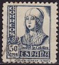Spain 1937 Isabel La Catolica 50 CTS Azul Edifil 825. 825 u. Subida por susofe